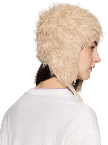 Klobúk Acne Studios Acne Studios Fluffy Beanie Béžová | C40395-, 4