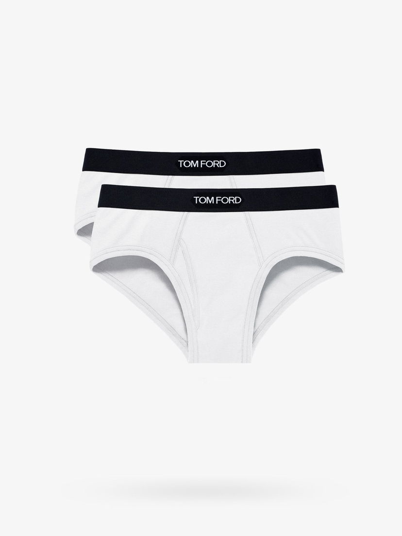 Boxerky Tom Ford TOM FORD Men's Underwear Briefs 2-Pack Biela | T4XC11040100