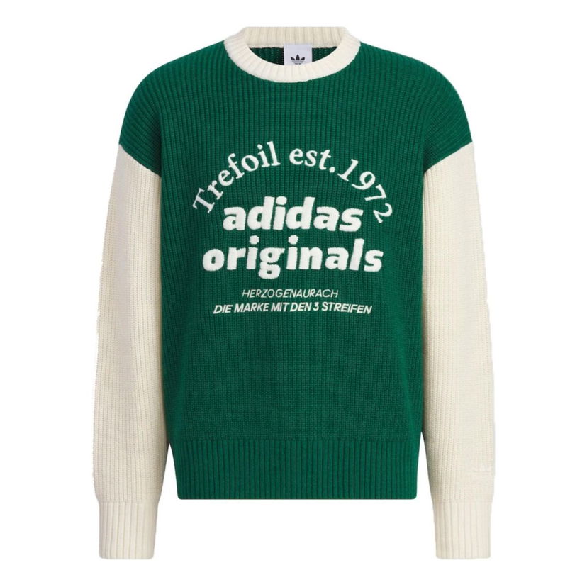 Sveter adidas Originals Classic Sports Sweater Zelené | IW6288