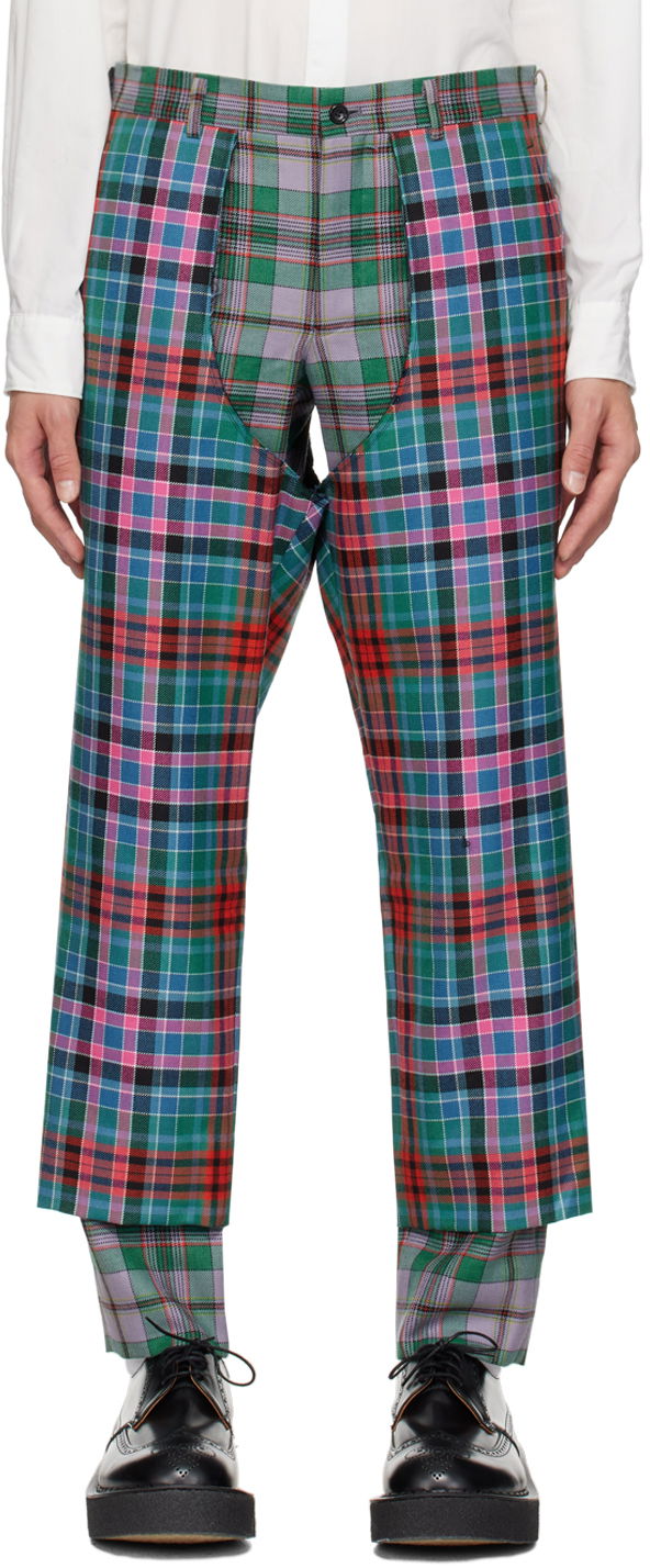 Nohavice Comme des Garçons Comme des Garçons Homme Plus Tartan Chaps Trousers Rôznofarebný | PL-P013-051-1-1, 0