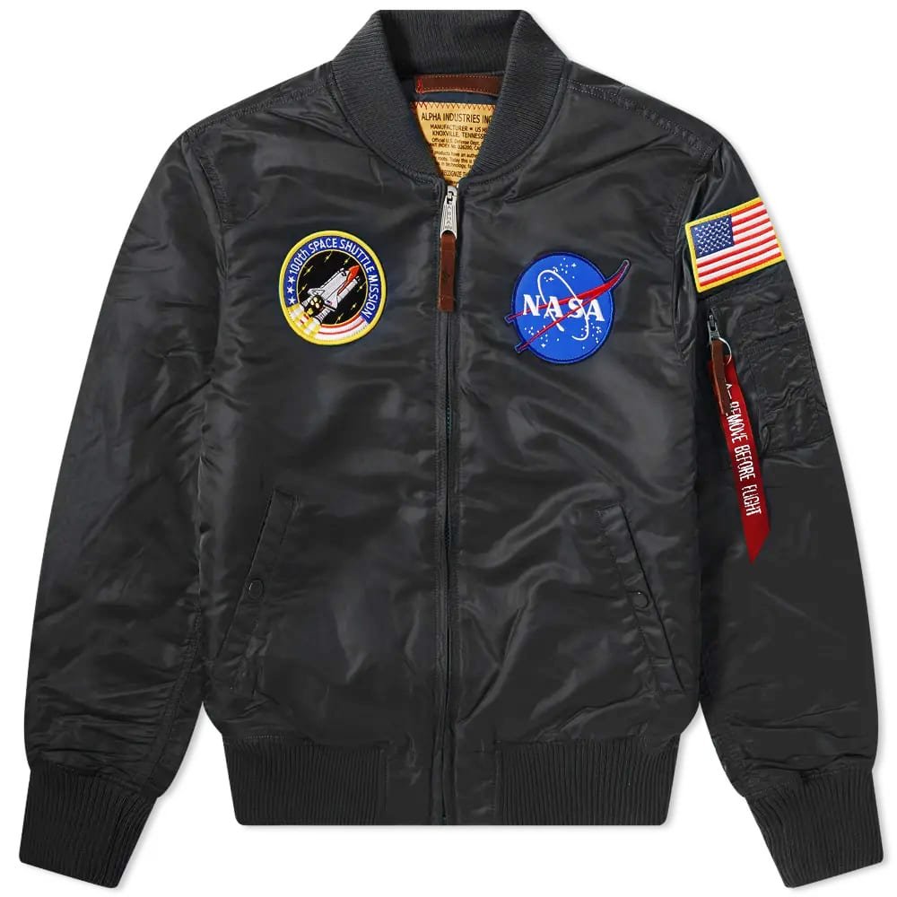 Bomber bunda Alpha Industries MA-1 VF NASA Jacket Čierna | 166107-03, 0