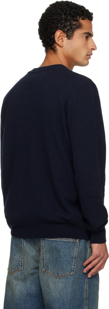 Sveter Balmain Eco-Cashmere Sweater Navy | FH1KD010KI87, 2