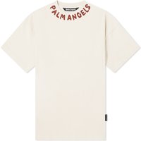 Tričko Palm Angels Palm Angels Neck Logo T-Shirt Béžová | PMAA072S24JER0020325, 1