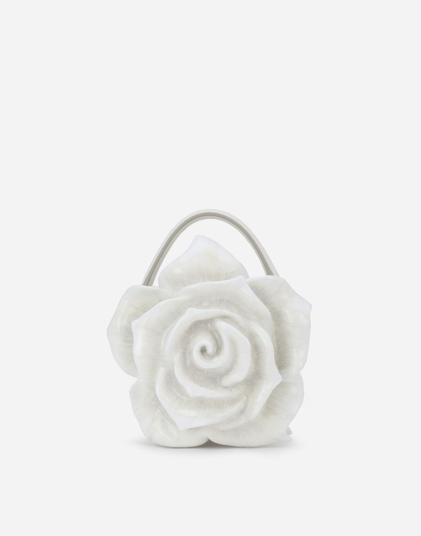 Kabelka Dolce & Gabbana Dolce & Gabbana Dolce Box Bag with Rose Design Biela | BB7246AY98889642