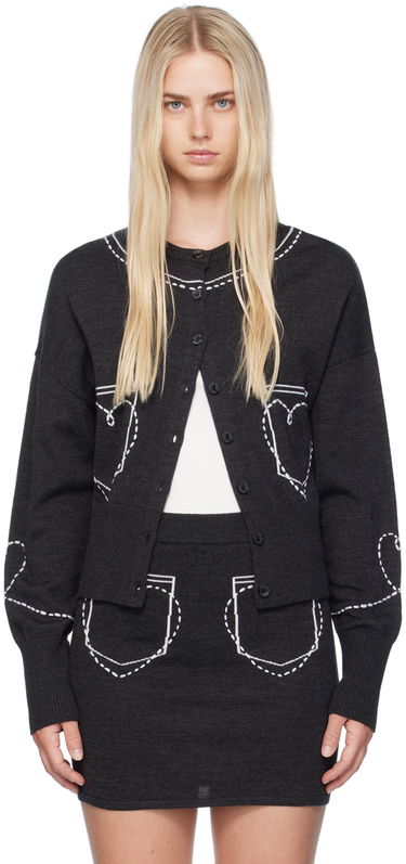 Sveter Moschino Heart Pockets Cardigan Čierna | 242K10914, 0