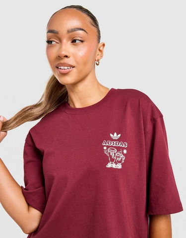 Tričko adidas Originals Coffee Club Graphic T-Shirt Vínová | KV1588, 2