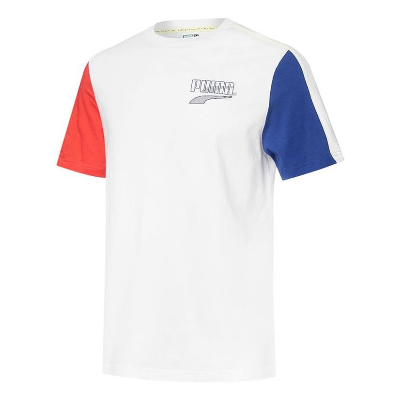 Tričko Puma Decor8 Color Block T-Shirt Biela | 532705-02