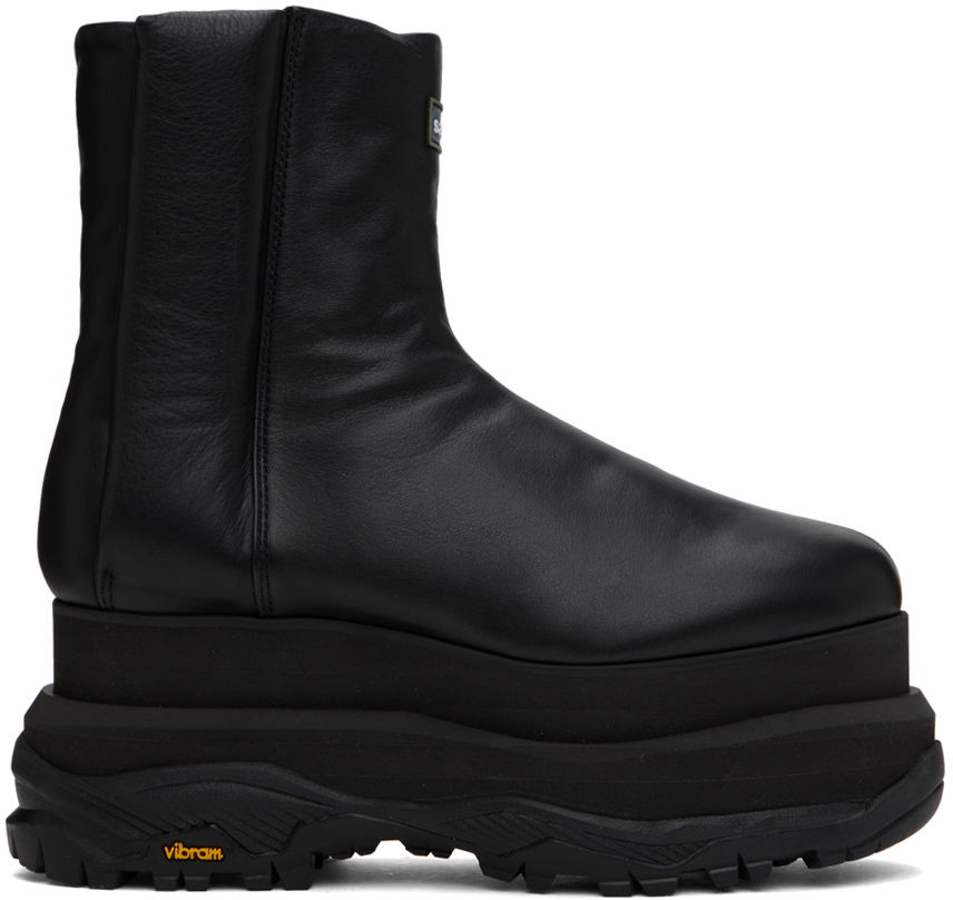 Oblečenie sacai sacai Black Padded Wedge Boots Čierna | 24-07174, 0
