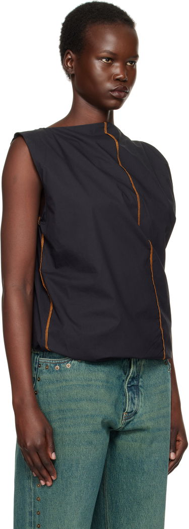 Tielko Baserange Sleeveless Turn Neck Top Čierna | TOTU-PO-SP25, 1