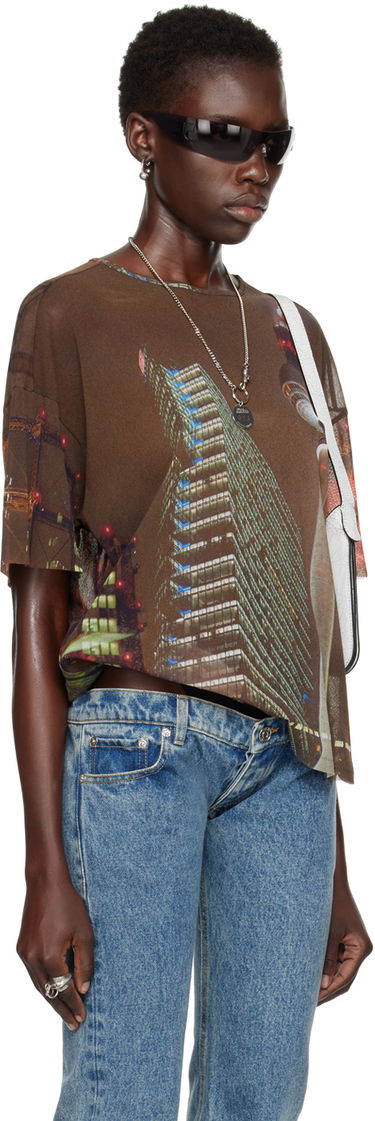 Tričko Jean Paul Gaultier Jean Paul Gaultier Shayne Oliver Edition City Graphic T-Shirt Hnedá | 24/27-U-TS080-T551-60405030, 1