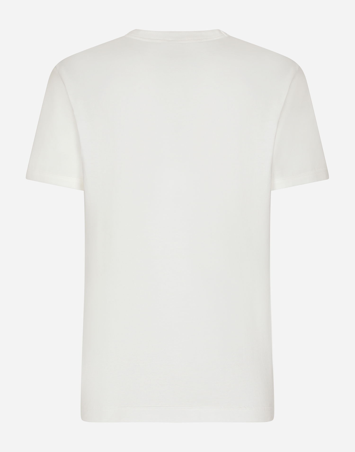 Tričko Dolce & Gabbana Cotton T-shirt With Heraldic Dg Logo Patch Biela | G8OU9ZFU7EQW0111, 1