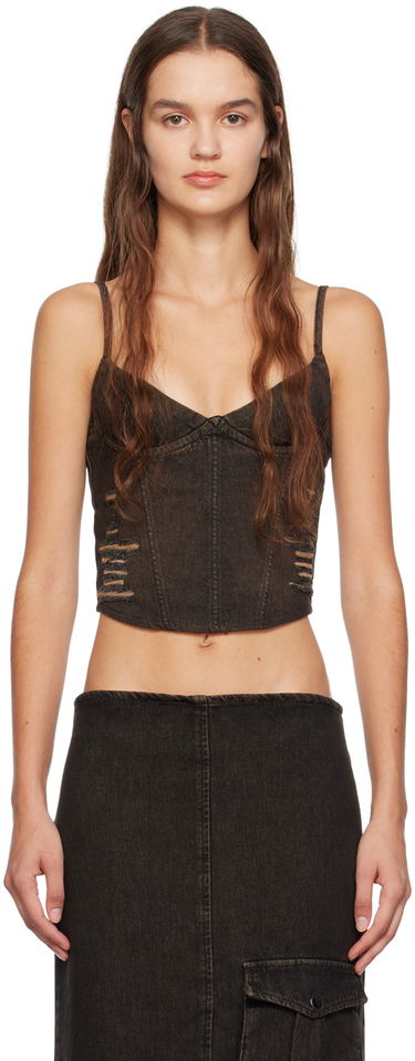 Tielko Miaou Miaou Kiko Denim Tank Top Čierna | 7075SD4BLK, 0