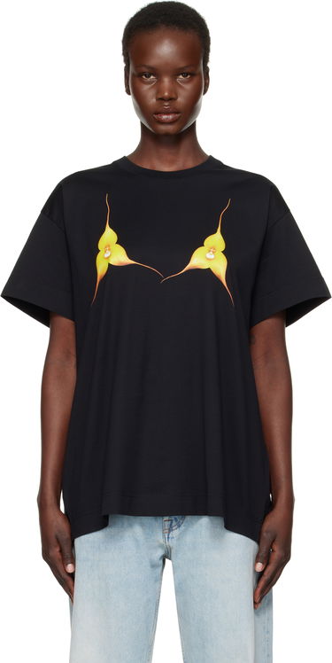 Tričko Givenchy Oversize Floral T-shirt Čierna | BW70C1P706001, 0