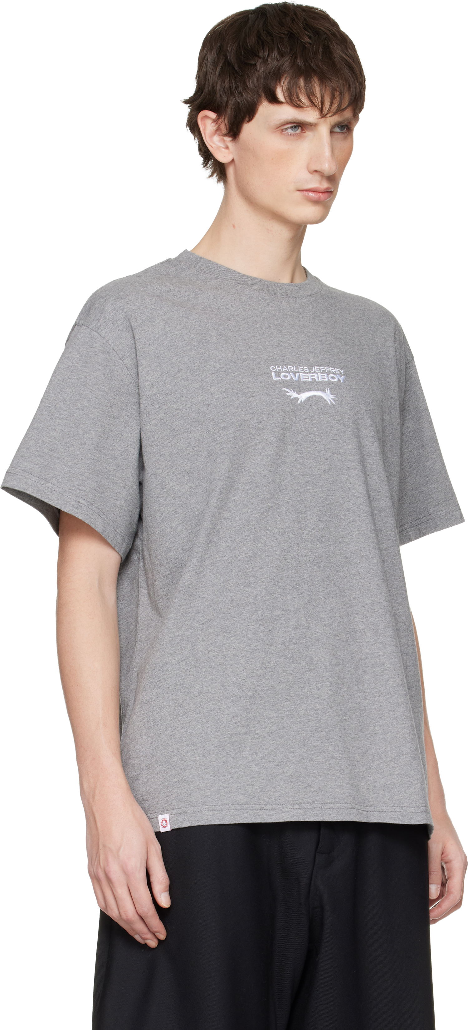 Tričko Charles Jeffrey Loverboy Charles Jeffrey LOVERBOY Logo T-shirt Šedá | 052080802, 1