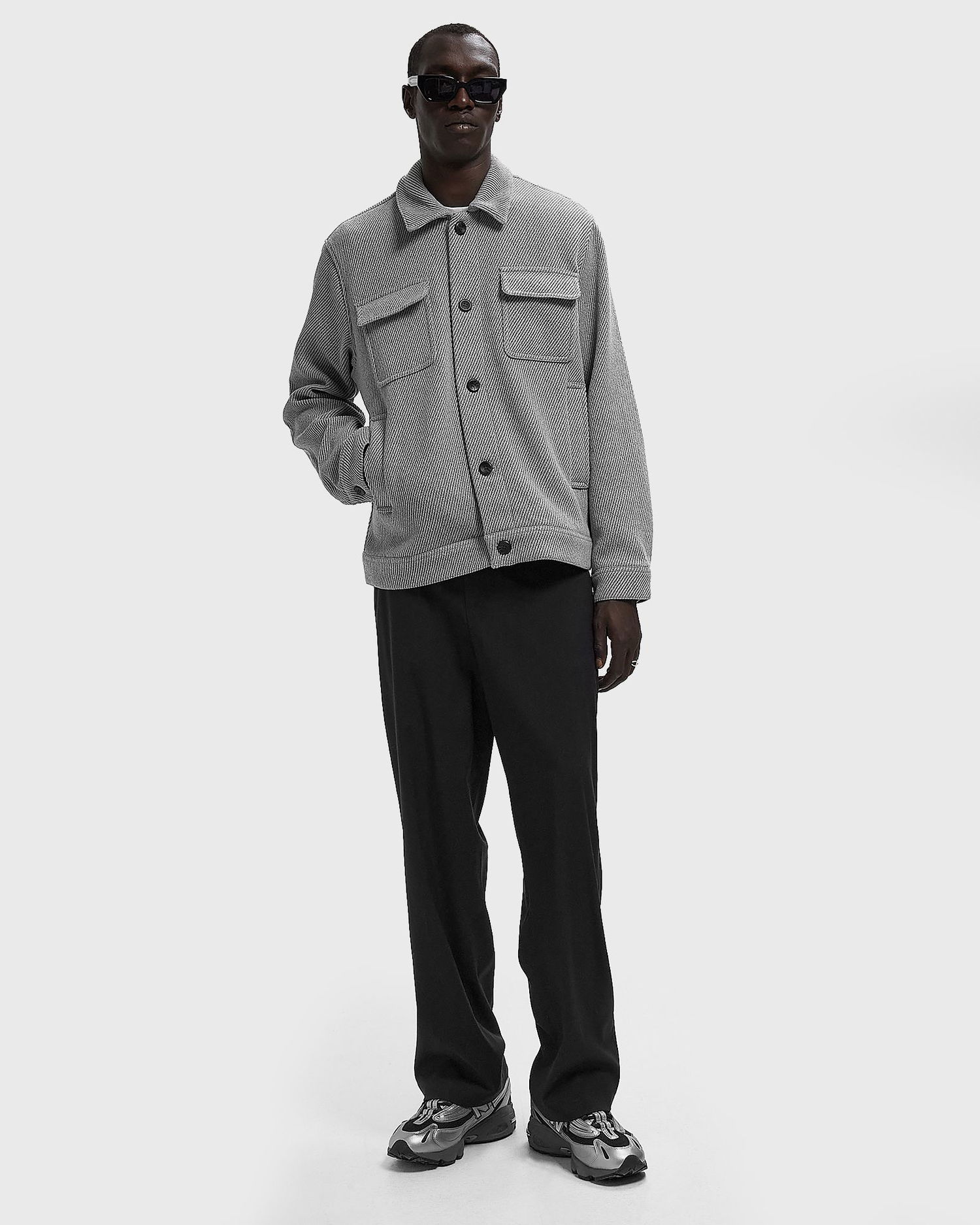 Bunda Les Deux Nash Twill Wool Jacket Šedá | 1000837-320, 1