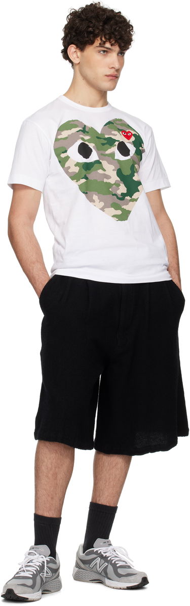 Tričko Comme des Garçons COMME des GARÇONS PLAY Camo Heart T-Shirt Biela | AZ-T242-051, 3