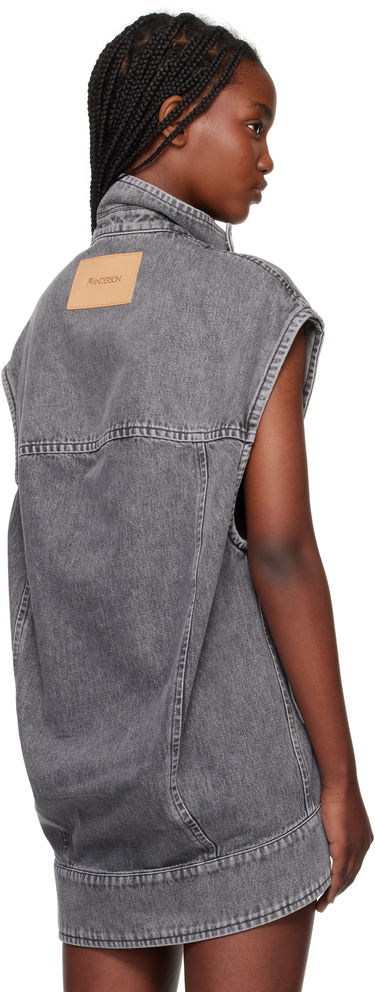 Vesta JW Anderson JW Anderson Oversized Sleeveless High Neck Vest Šedá | DJ0037-PG1745, 2