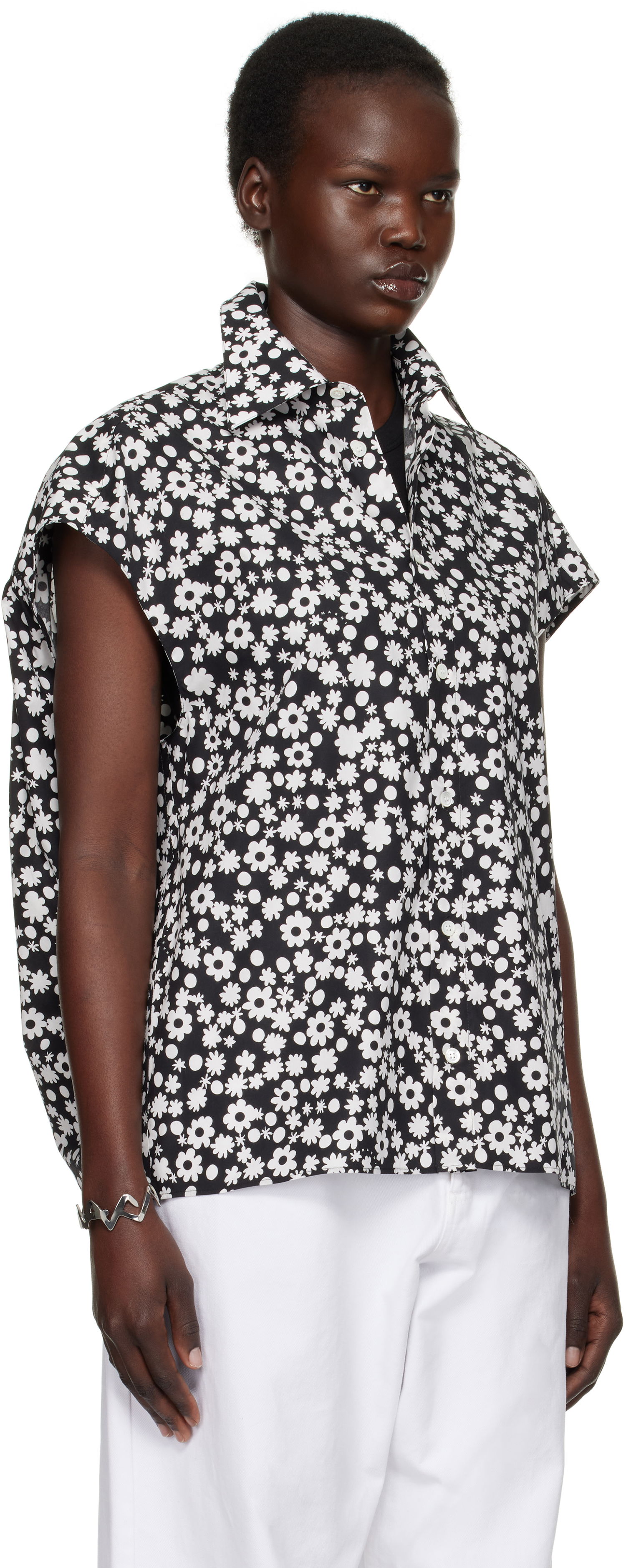 Košeľa Marni Marni Pop Fields Sleeveless Cocoon Shirt Čierna | CAMA0565S1 UTC463, 1
