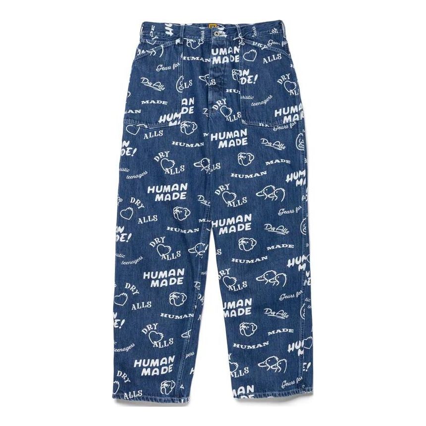 Džínsy Human Made Printed Denim Baggy Jeans Modrá | HM26PT010, 0