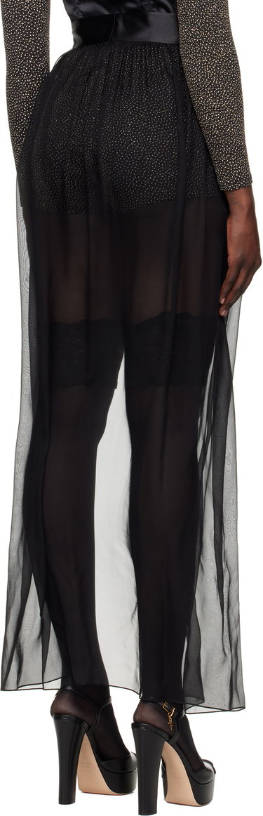 Sukňa Dolce & Gabbana Dolce&Gabbana Maxi Silk Chiffon Skirt Čierna | F4C0AT FU1AT, 2
