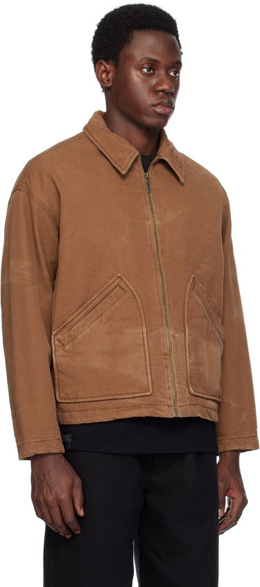 Bunda izzue Washed Zip-Up Jacket Hnedá | IZXJKN7174W4NBGT, 1