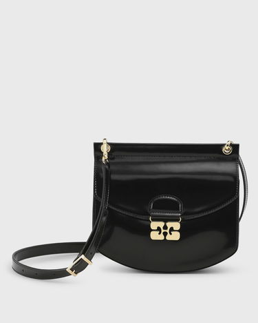 Kabelka GANNI Apo-G Bag Small Patent Čierna | A6112-099, 0