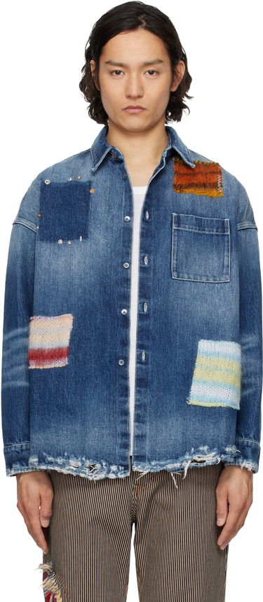 Košeľa Marni Marni Patched Denim Shirt Modrá | CUJU0061LX USCX01, 0