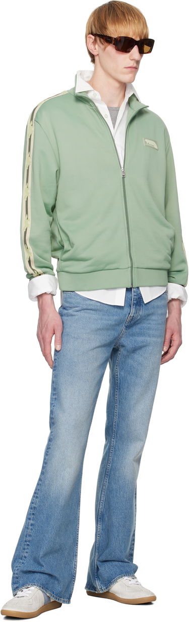 Bunda MAISON KITSUNÉ Maison Kitsuné Flash Fox Zipped Track Jacket Zelené | OM02132KM0322, 4