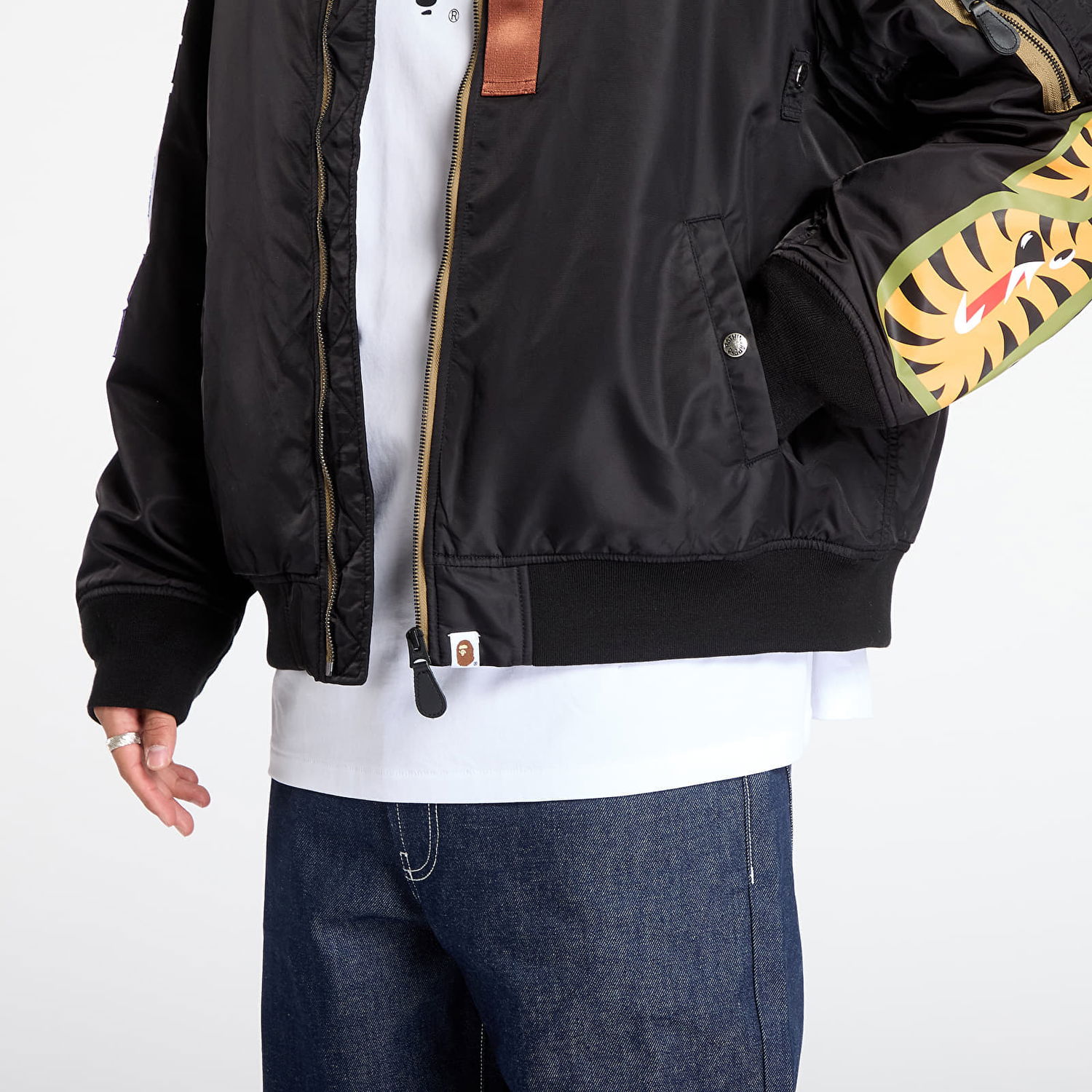 Bomber bunda BAPE Shark Ma-1 Bomber Jacket Čierna | 001HJL801003MBLK, 1