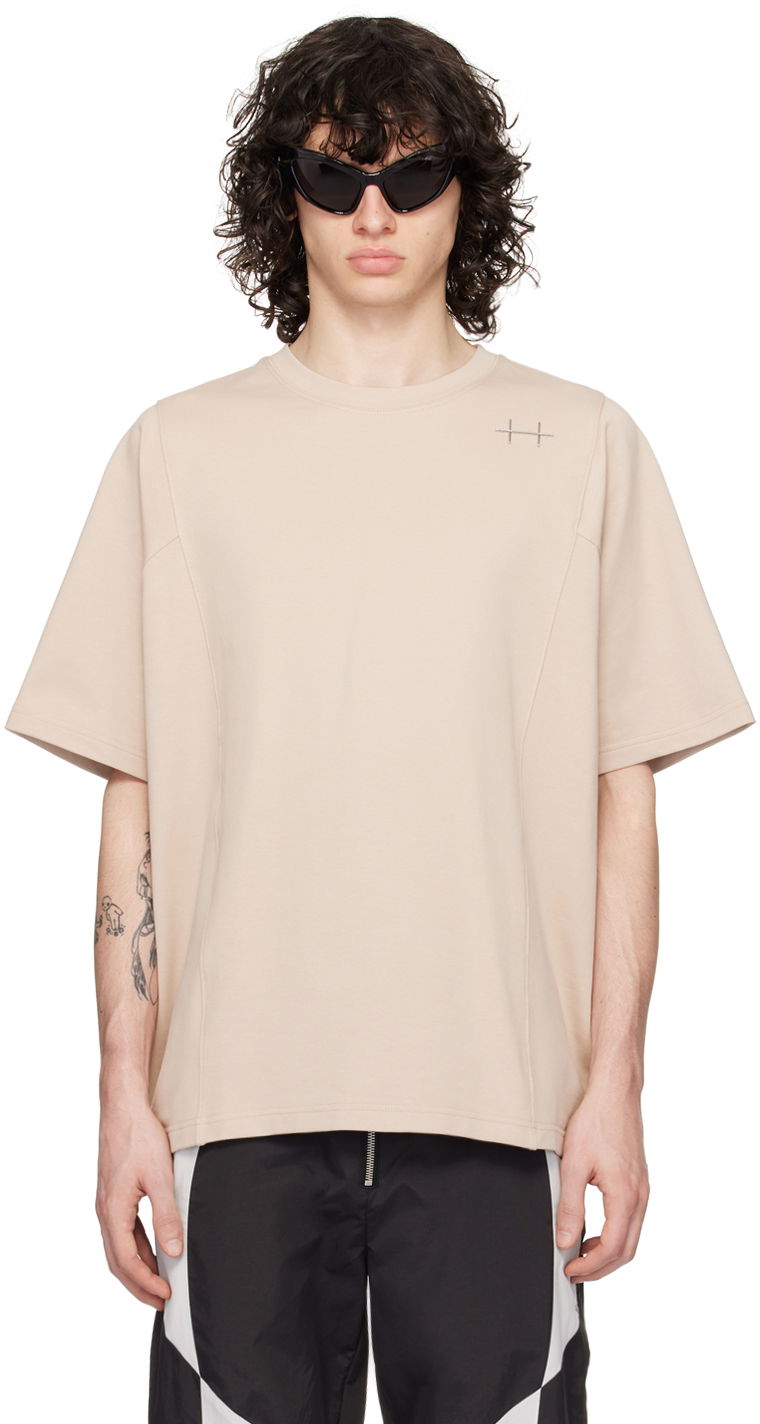 Tričko HELIOT EMIL Short Sleeve Plicate T-Shirt Béžová | SS24_M_09_105_ST18, 0