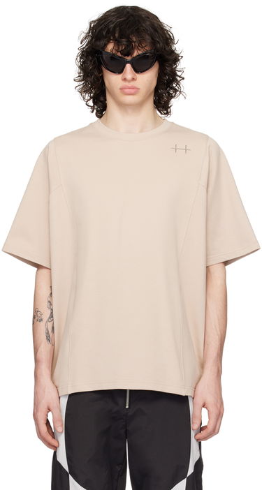 Tričko HELIOT EMIL Short Sleeve Plicate T-Shirt Béžová | SS24_M_09_105_ST18, 0