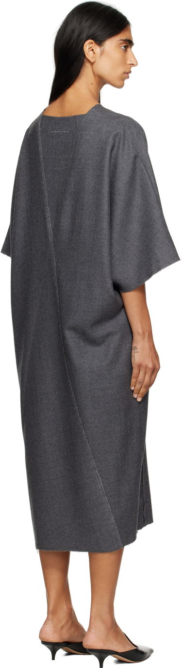 Šaty Maison Margiela MM6 Maison Margiela Raw Edge Midi Dress Šedá | S52DD0066 M35466, 2