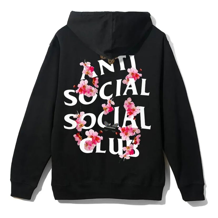 Mikina Anti Social Social Club Floral Print Hoodie Čierna | ASSW389