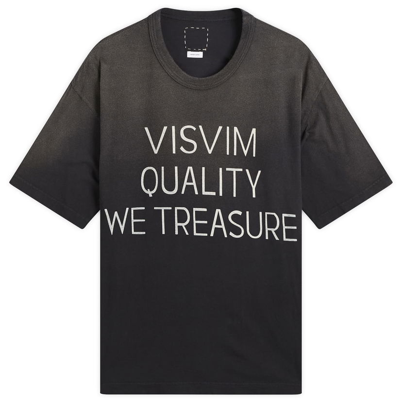 Tričko visvim Jumbo Distressed 'Quality We Treasure' Print T-Shirt Čierna | 0125205010016-BLK