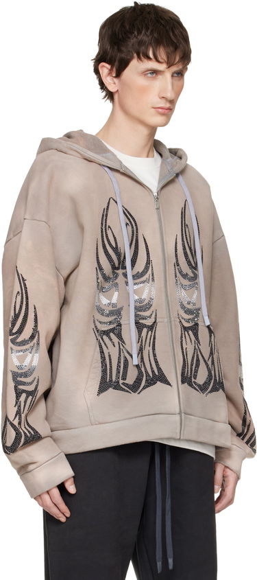 Mikina Who Decides War Who Decides War Winged Zip Up Hoodie Béžová | 1110650021FW25, 1