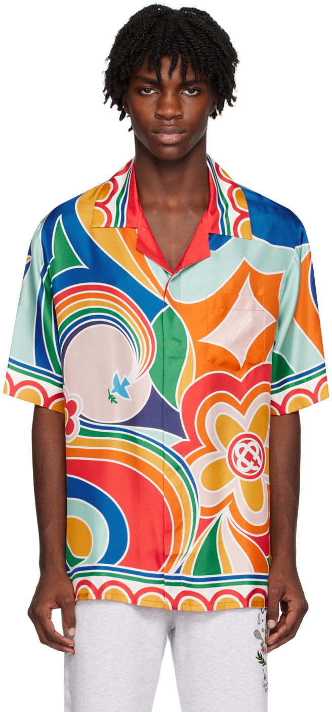 Košeľa Casablanca 'Le Pouvoir Des Fleurs' Shirt Rôznofarebný | U-MF23-SH-003-07 SILK TWILL LE P, 0