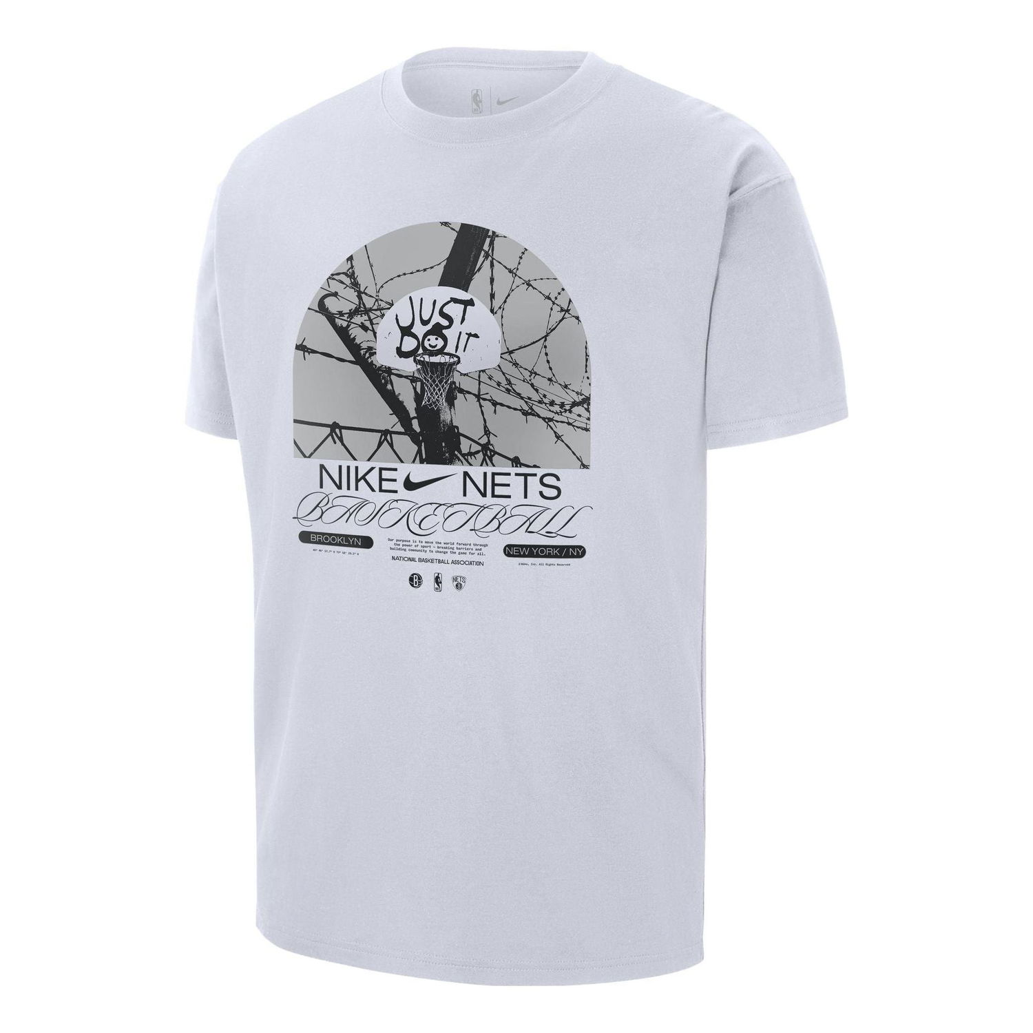 Tričko Nike Brooklyn Nets Courtside Graphic T-Shirt Biela | DR6289-100, 0