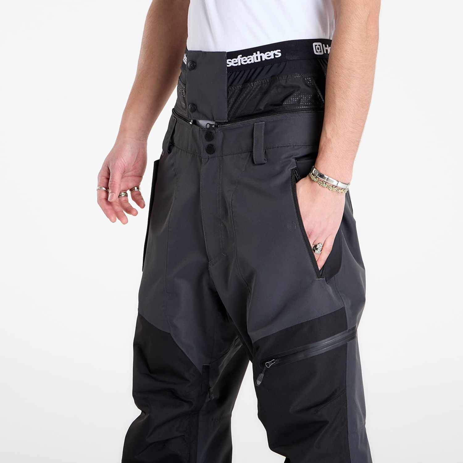 Nohavice Horsefeathers Nelson Snowboard Pants Šedá | OM297R, 1