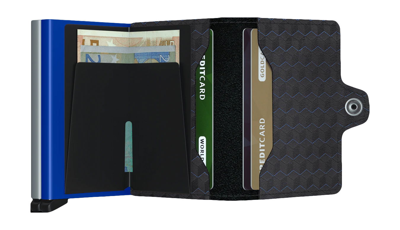 Peňaženka Secrid Optical Patterned Wallet Čierna | TOP-Titanium-Blue, 1