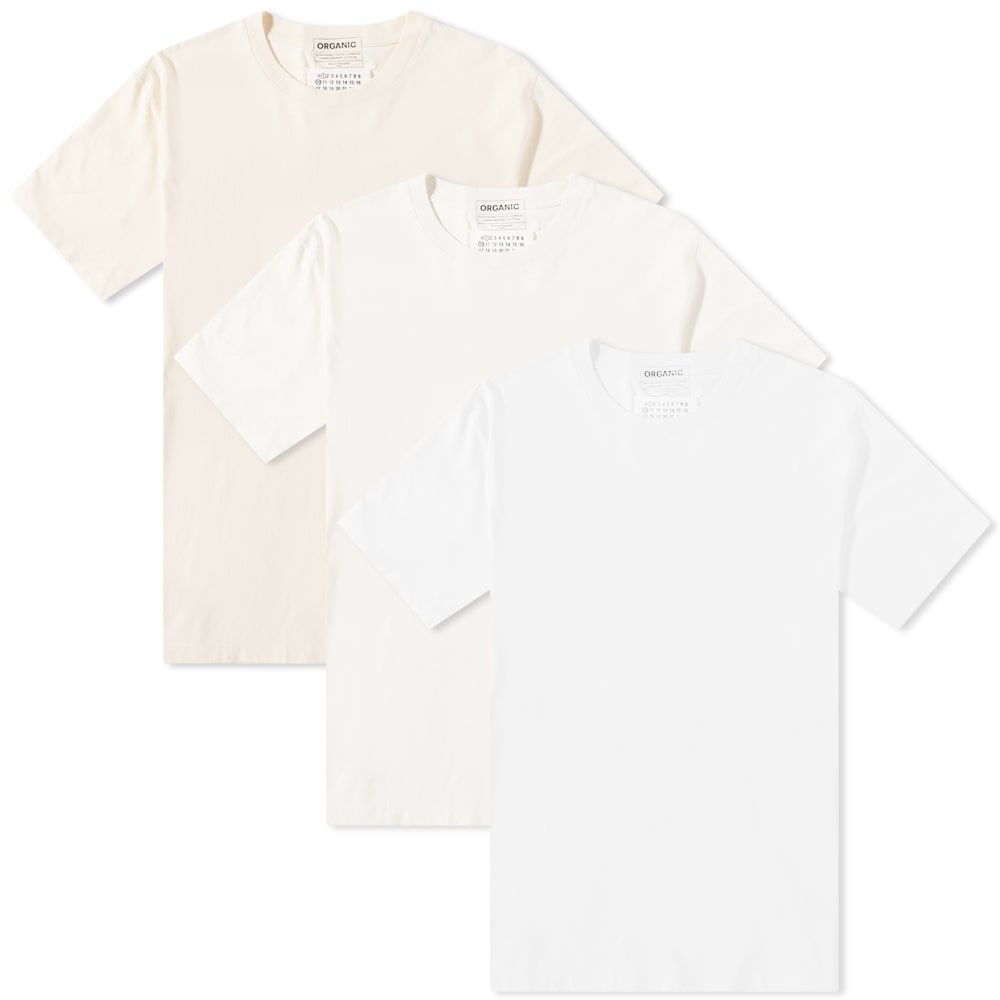Tričko Maison Margiela Classic Tee - 3 Pack Biela | S50GC0687-S23973-963, 0