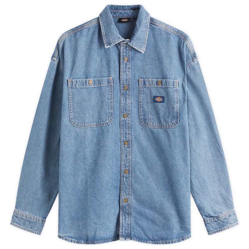 Košeľa Dickies Houston Long Sleeve Denim Shirt Modrá | DK0A4YF5CLB1-263