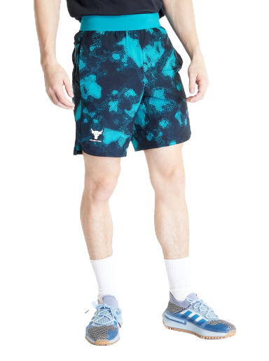 Šortky Under Armour Project Rock Printed Woven Short Coastal Tyrkysová | 1377438-722