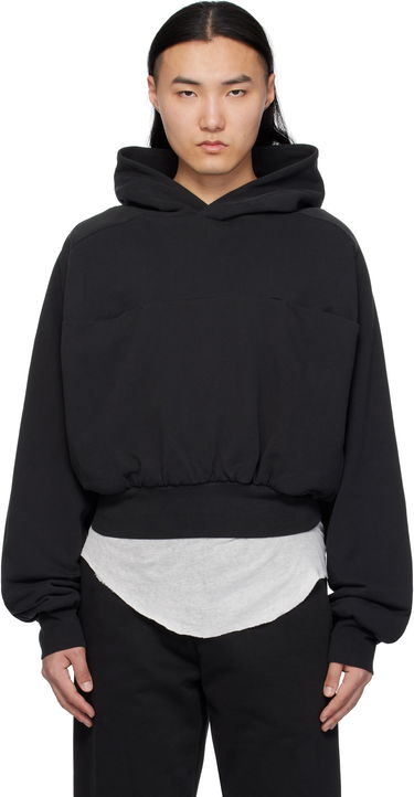 Mikina Entire Studios Double Double Cropped Hoodie Čierna | ES2367SO, 0