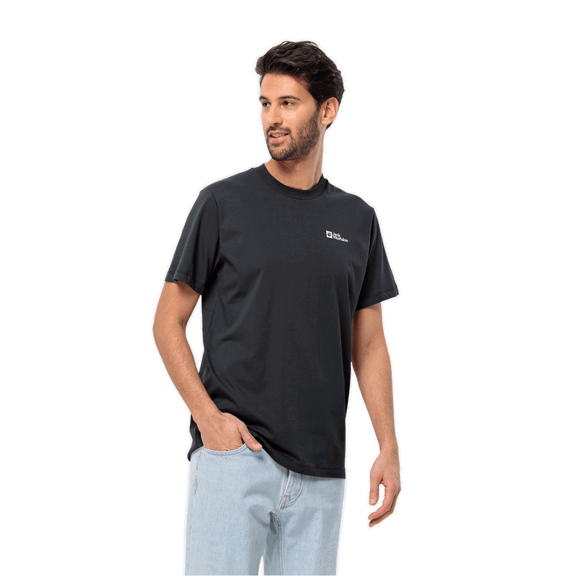 Tričko Jack Wolfskin T-Shirt Essential Čierna | 1808382-6001