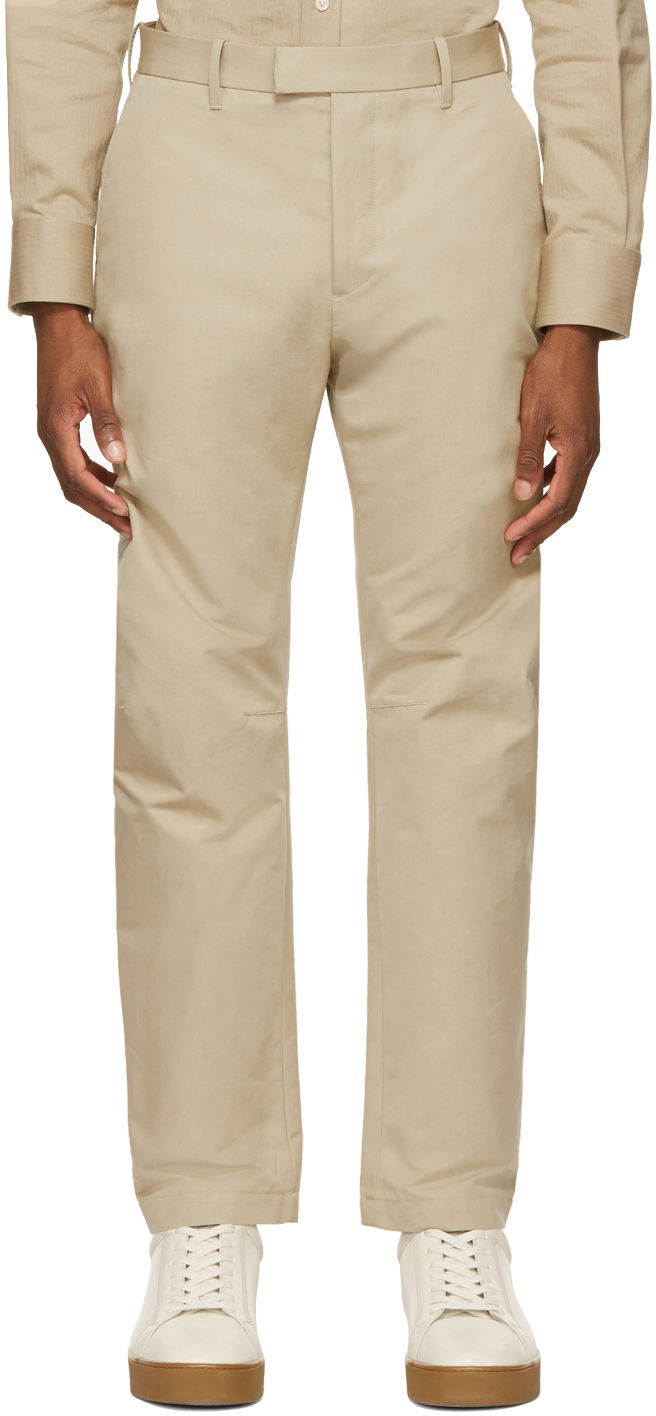 Nohavice Bottega Veneta Cotton Faille Trousers Béžová | 647392 V0FJ0, 0