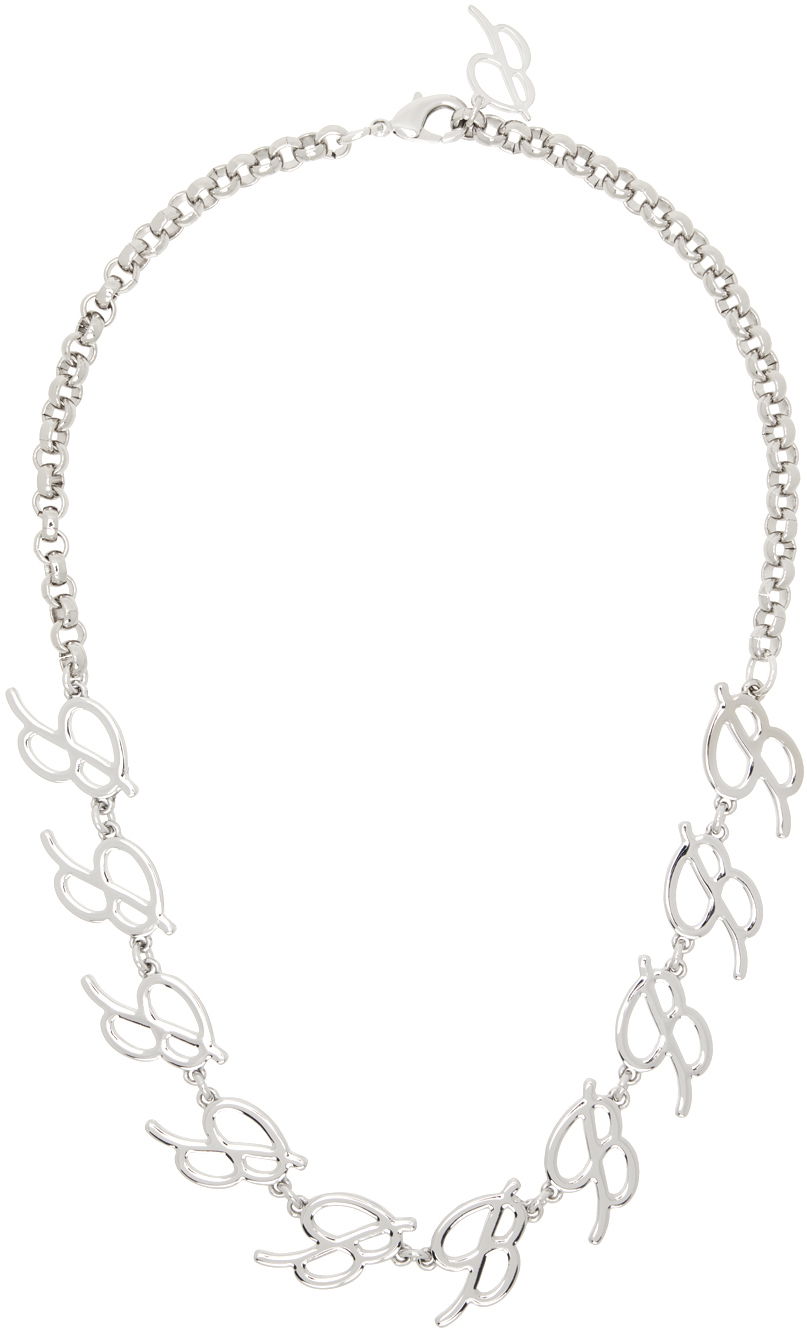Náhrdelník Blumarine Silver 'B' Initial Choker Necklace Metalická | P422W259A, 0