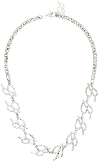 Náhrdelník Blumarine Silver 'B' Initial Choker Necklace Metalická | P422W259A, 0
