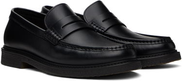 Tenisky a topánky BOSS BOSS Polished-Leather Loafers Čierna | 50536230, 3