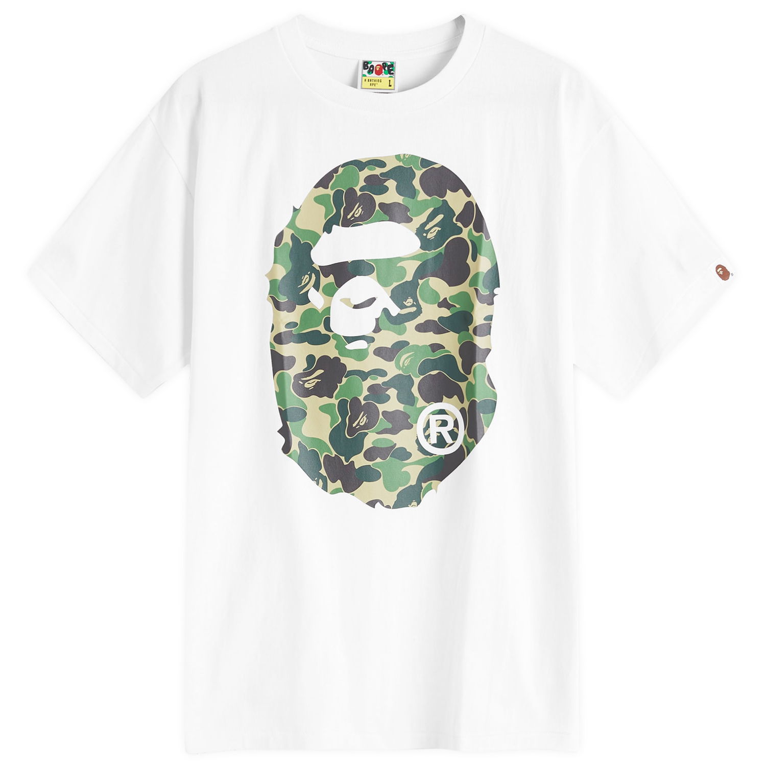 Tričko BAPE A Bathing Ape ABC Camo Big Ape Head Tee Biela | 001TEK301006M-WHG, 0