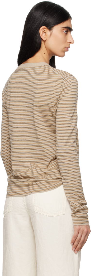 Tričko The Row The Row Juhi Striped Long Sleeve T-Shirt Béžová | 8811-Y688, 2